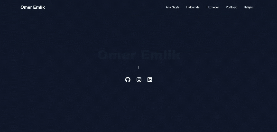 Kişisel Web Projesi Demo